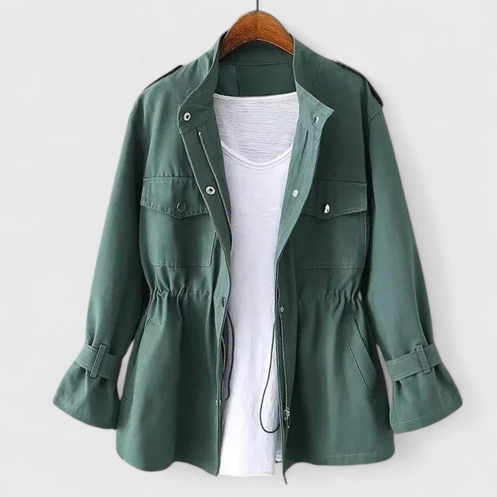 Women's Double Breasted Coat – Belted Longline, Wool Look