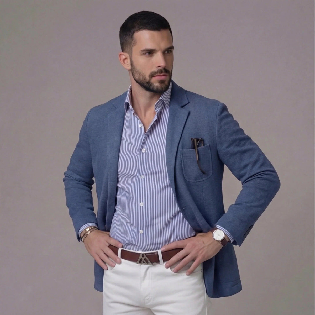 Men's Linen Blazer – Unstructured Jacket, Relaxed Fit