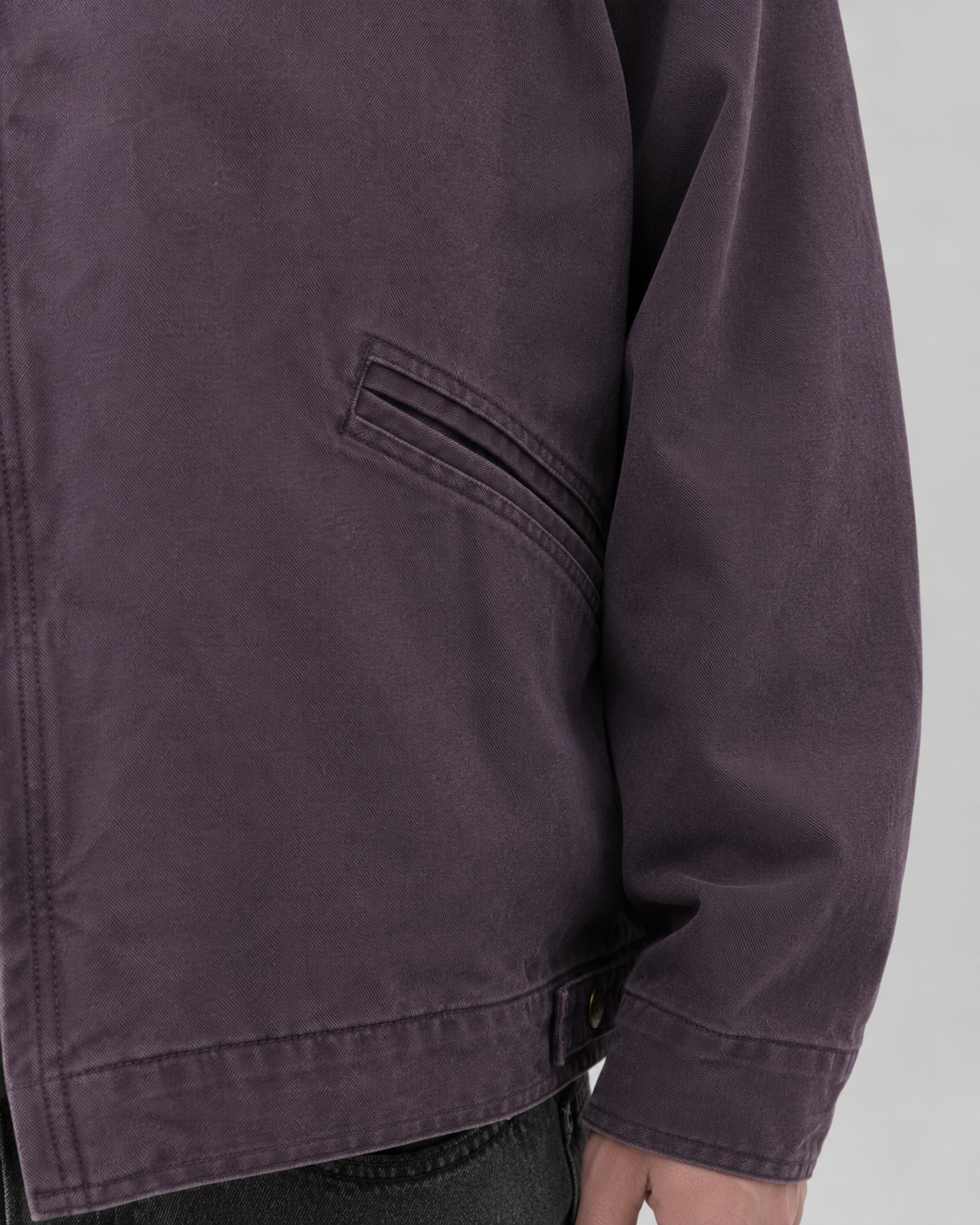 Men's Canvas Barn Jacket – Corduroy Collar, Regular Fit