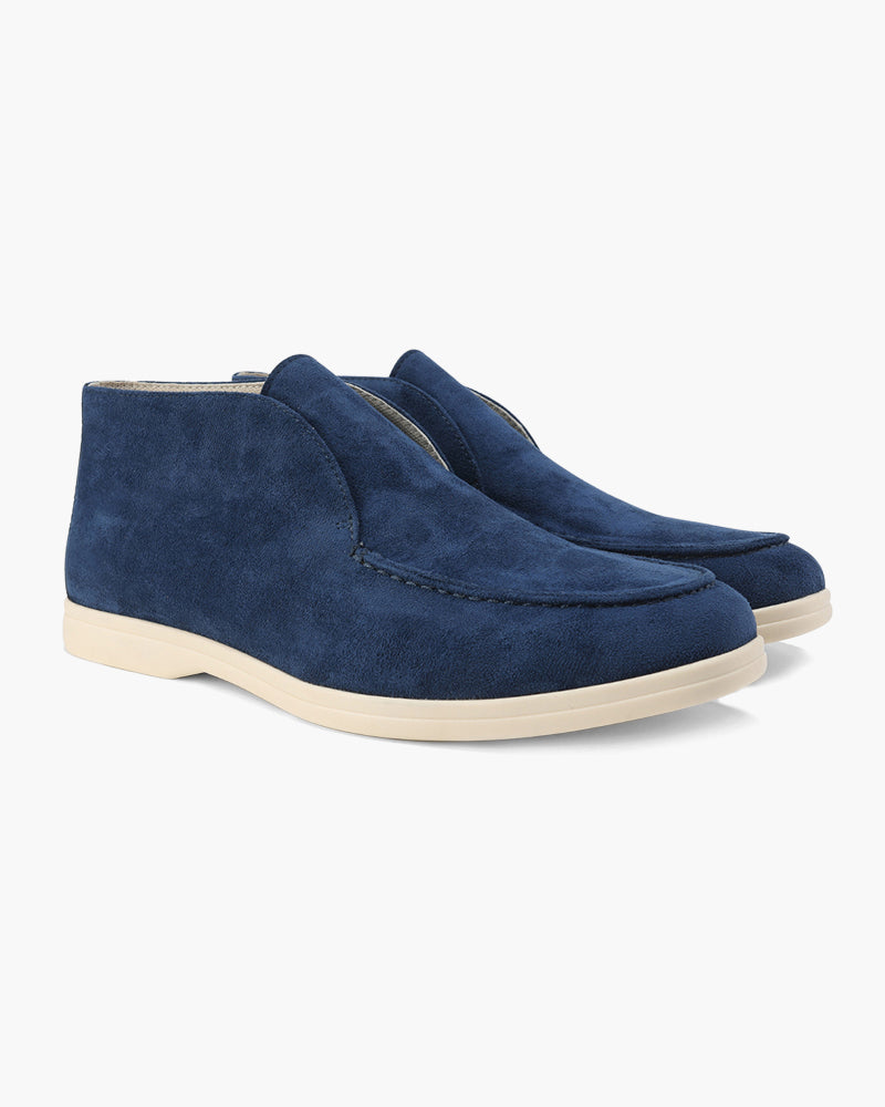Men's Suede Loafers – Slip-On, Stitched Upper