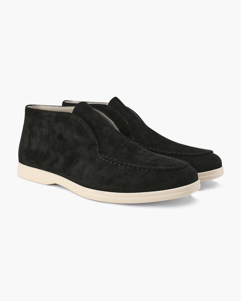 Men's Suede Loafers – Slip-On, Stitched Upper