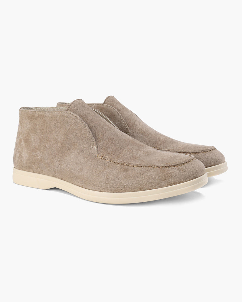 Men's Suede Loafers – Slip-On, Stitched Upper