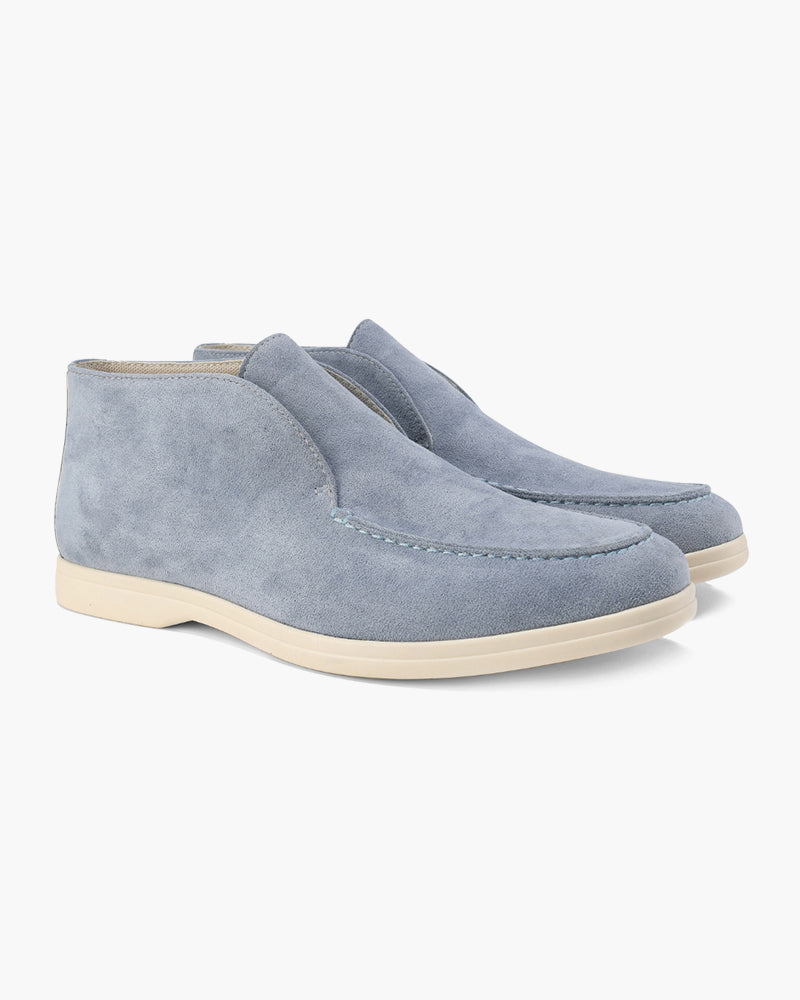 Men's Suede Loafers – Slip-On, Stitched Upper