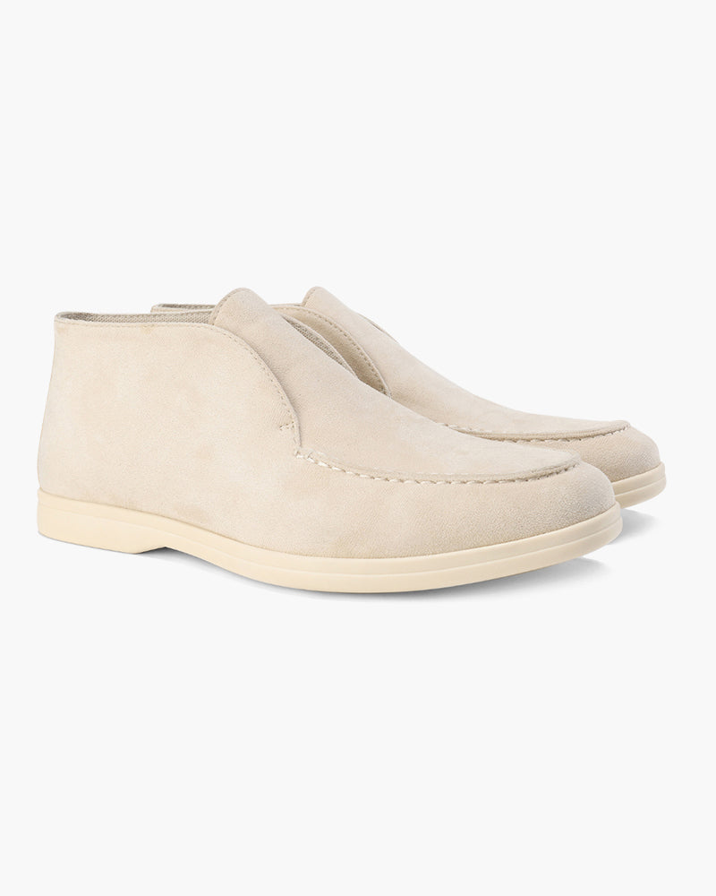 Men's Suede Loafers – Slip-On, Stitched Upper