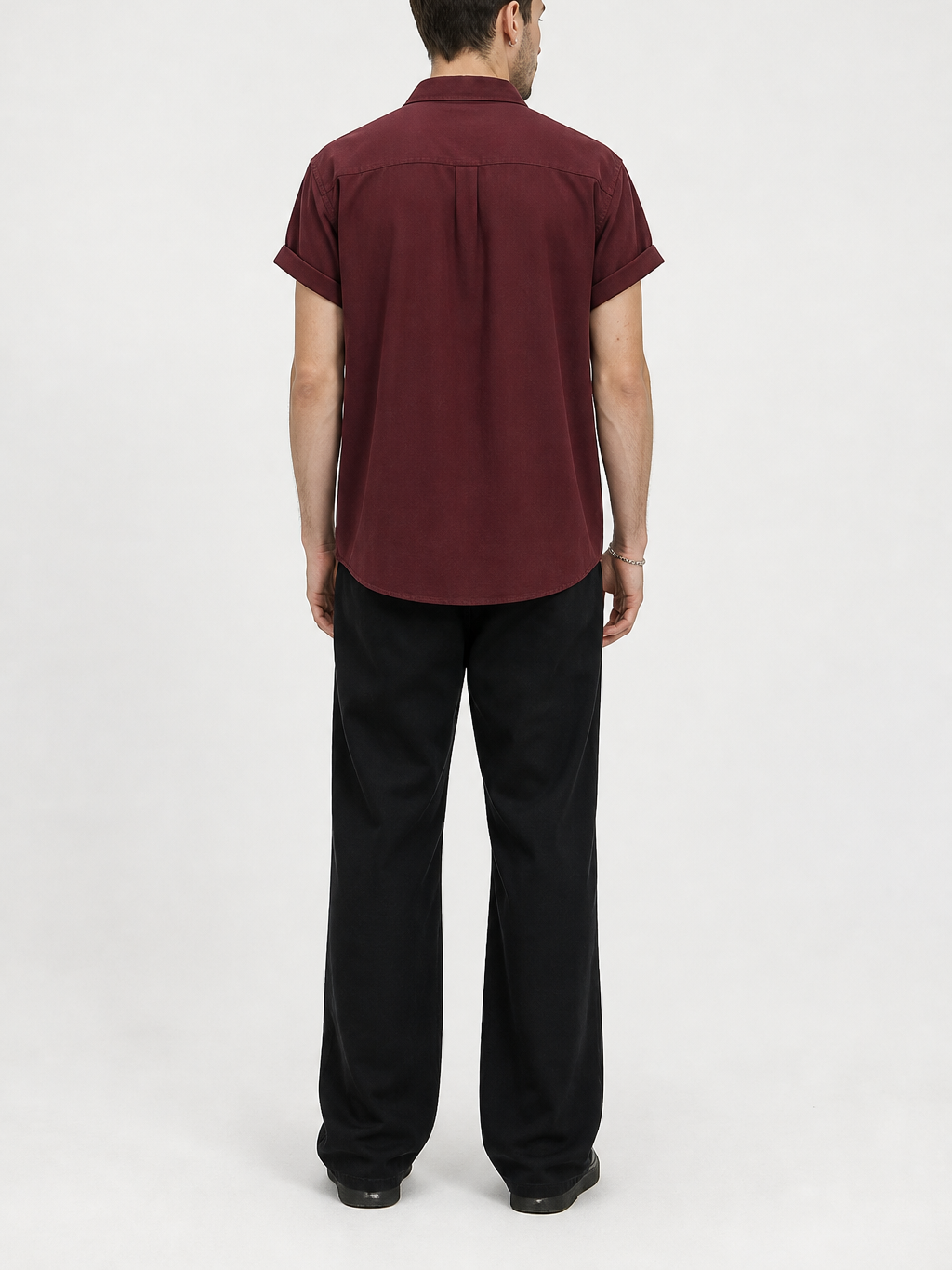 Men's Cotton Shirt – Classic Button Front, Relaxed Fit