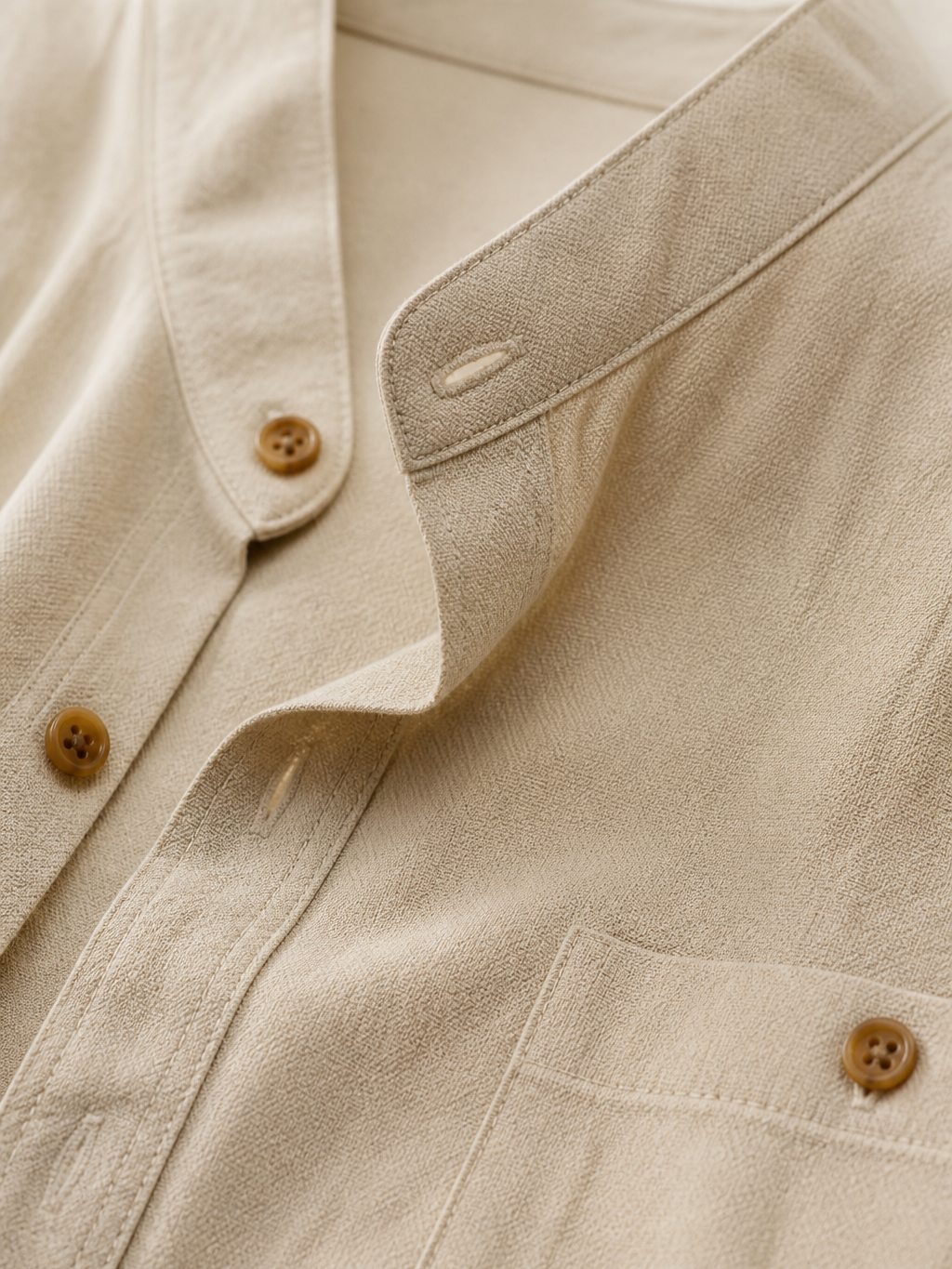 Men's Cotton Shirt – Classic Button Front, Relaxed Fit