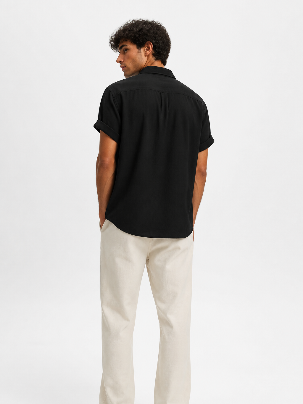 Men's Cotton Shirt – Classic Button Front, Relaxed Fit