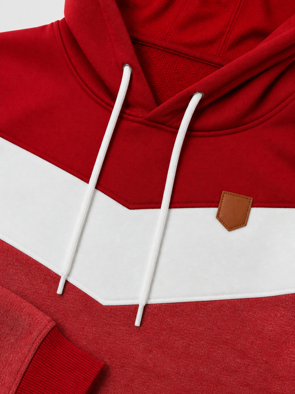 Men's Lined Hoodie – Colour Block, Relaxed Fit