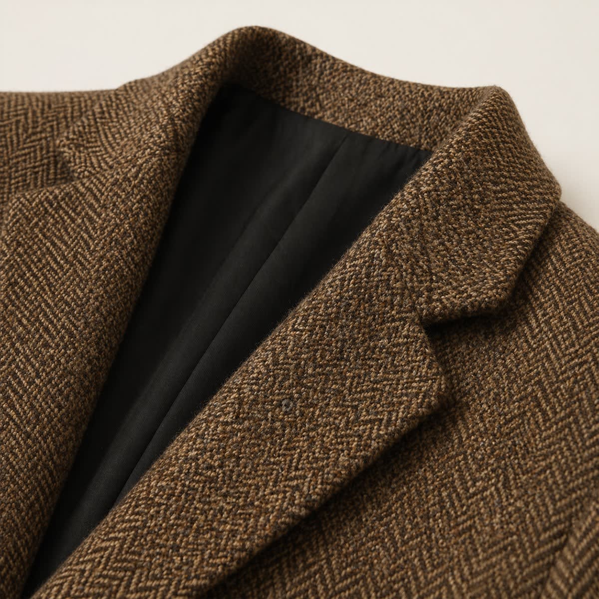 Men's Herringbone Wool Blend Blazer – Two Button, Slim Fit