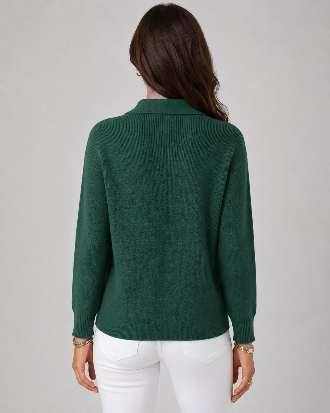 Women's Collared Knit Cardigan – Button Front, Stretch Fabric