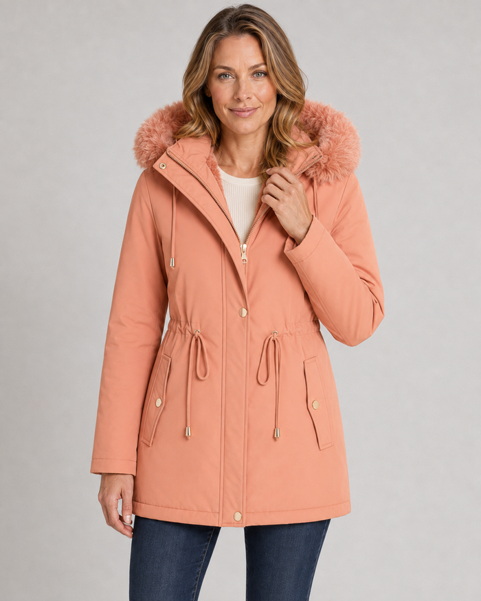 Women's Faux Fur Hooded Parka – Fleece Lined