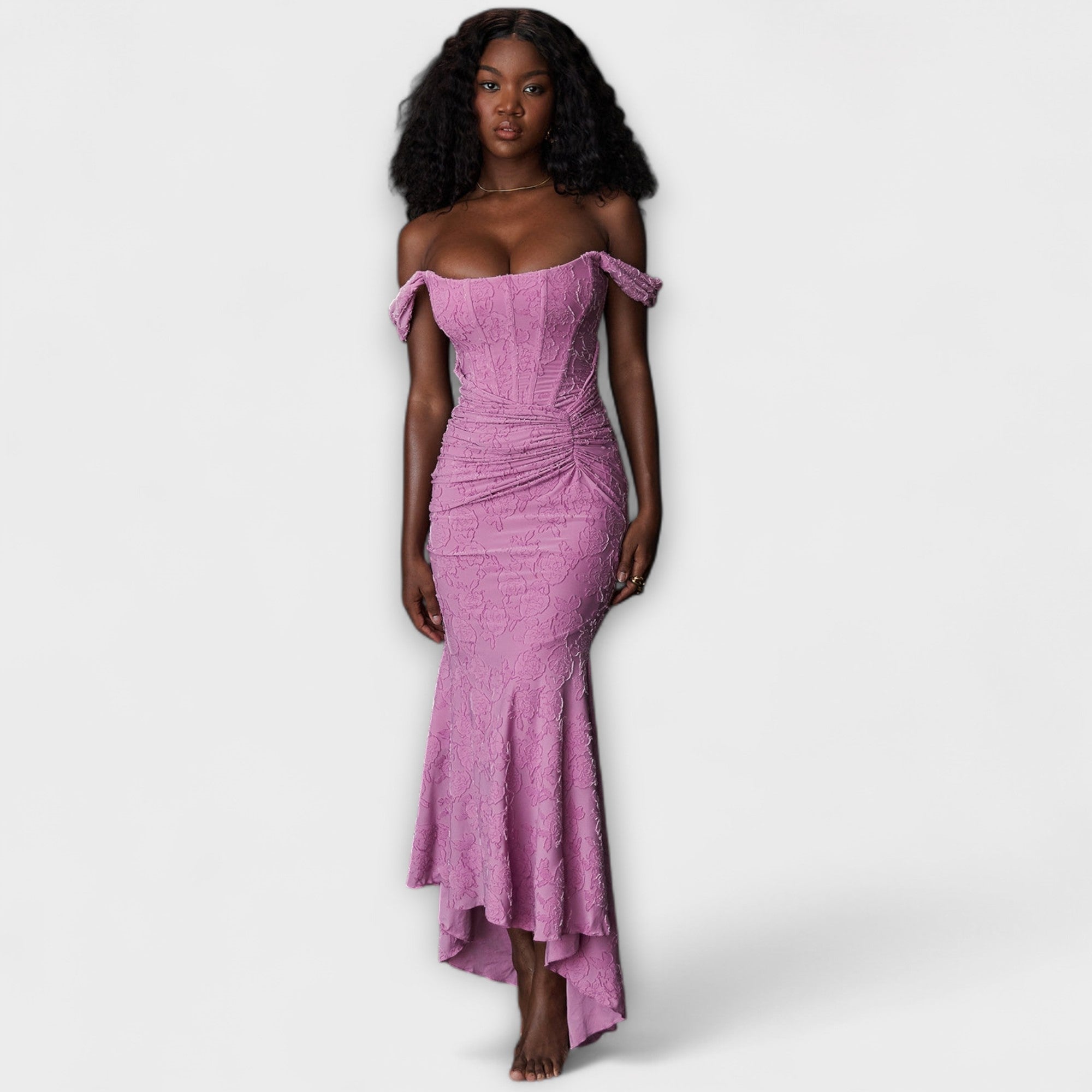 Long Dress With Elegant And Refined Corset