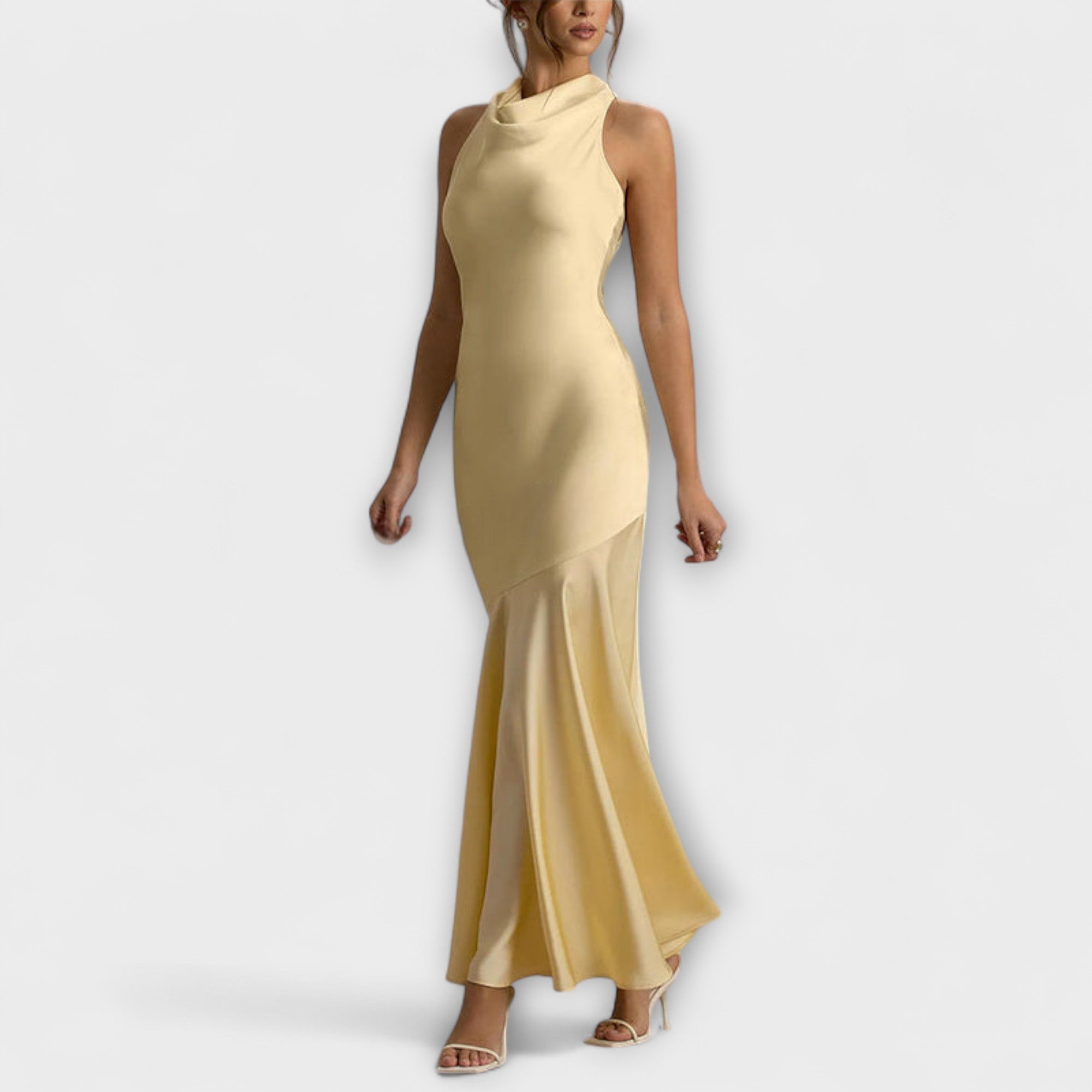Elegant Maxi Dress In Satin