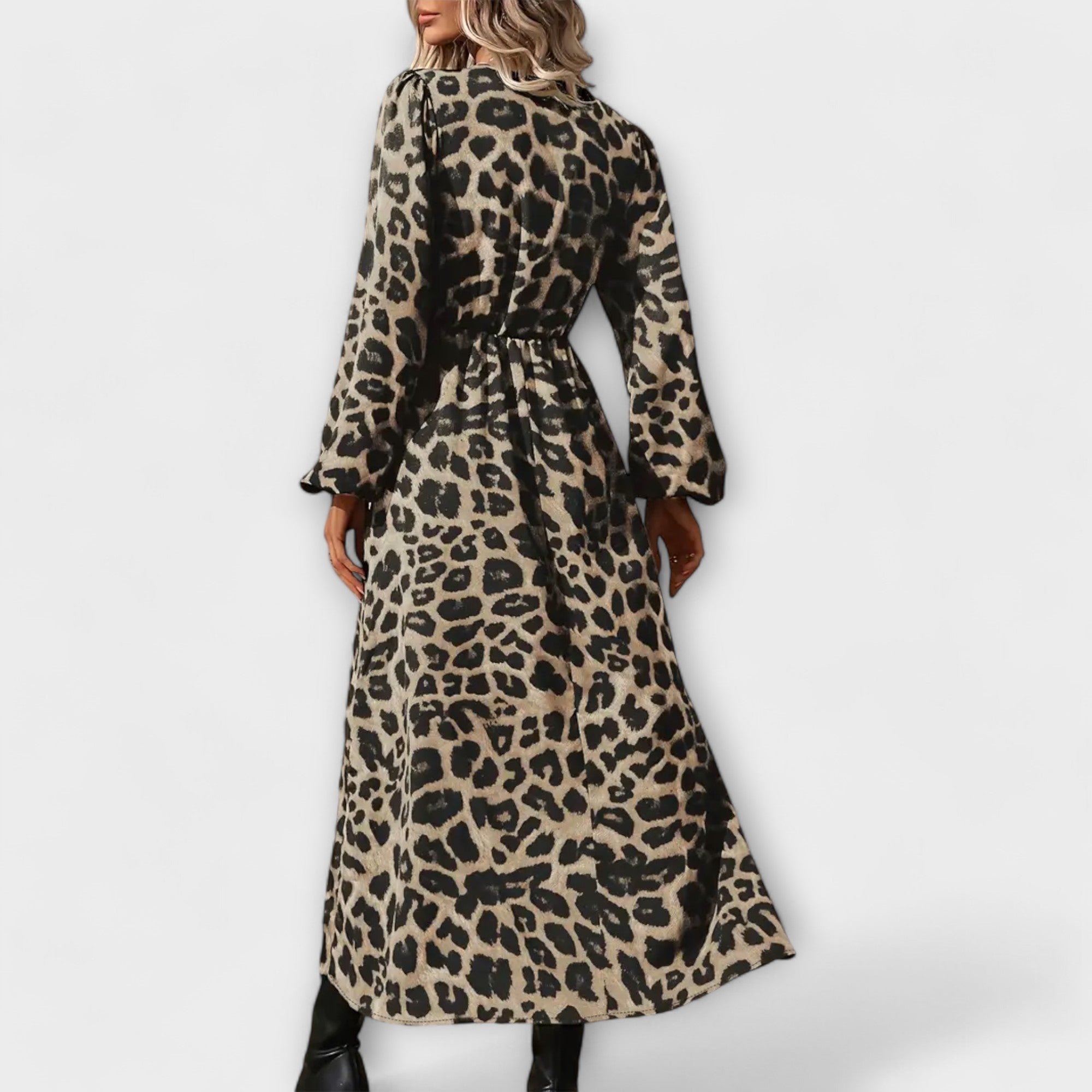 Stylish Dress With Leopard Print