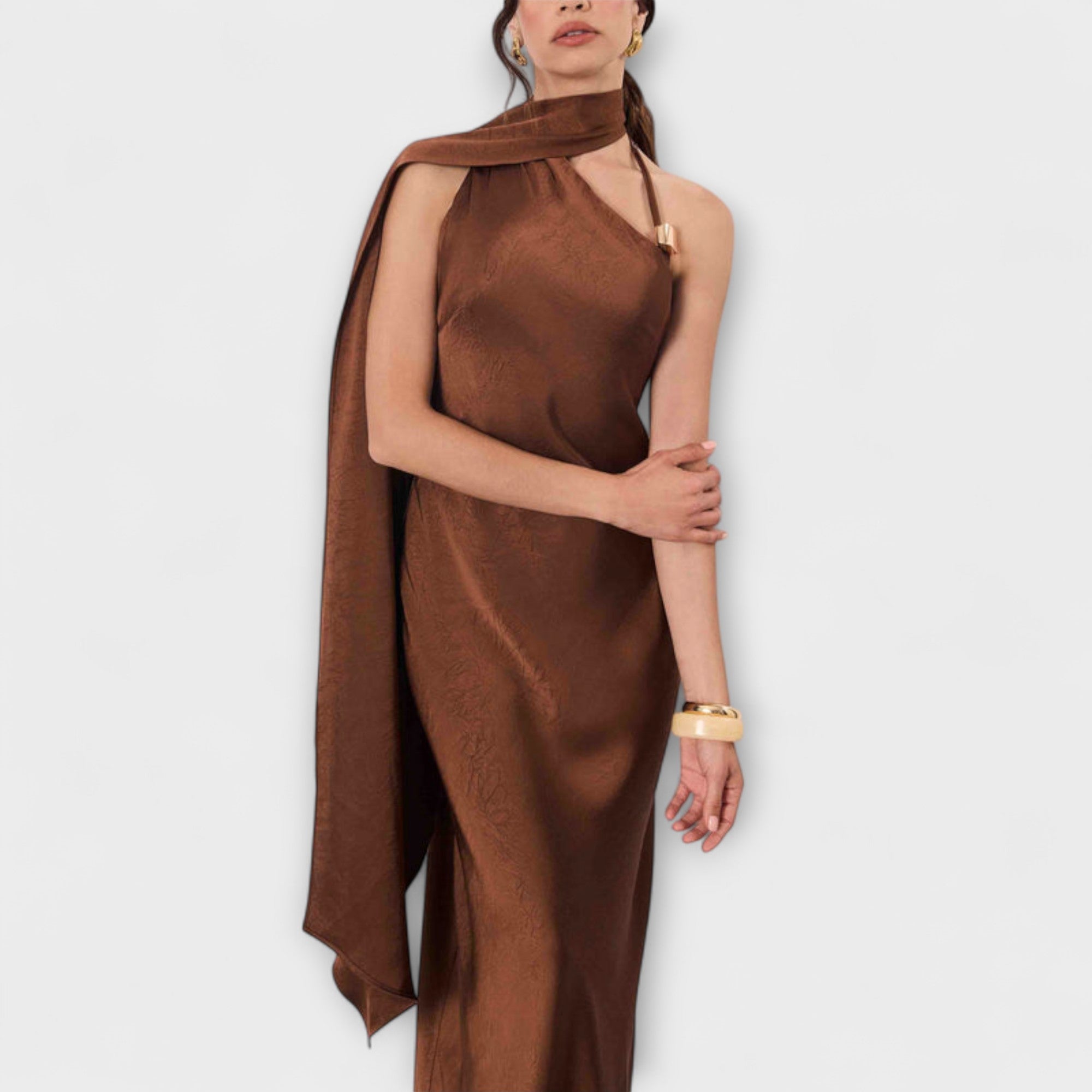 Chic Maxi Dress In Satin