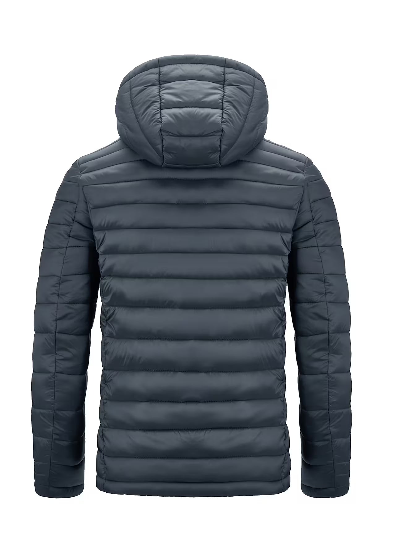 Men's Hooded Quilted Padded Winter Coat Outerwear