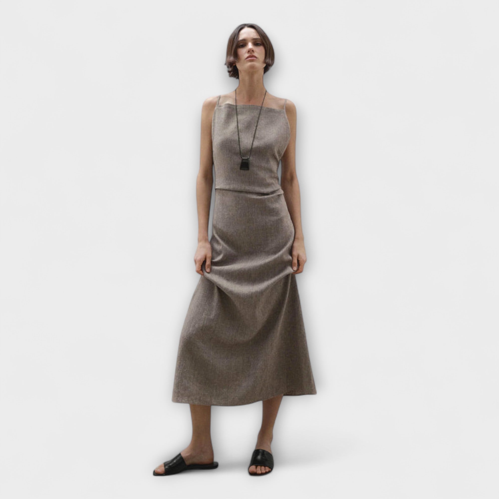 Flowing Maxi Dress Made Of Blend