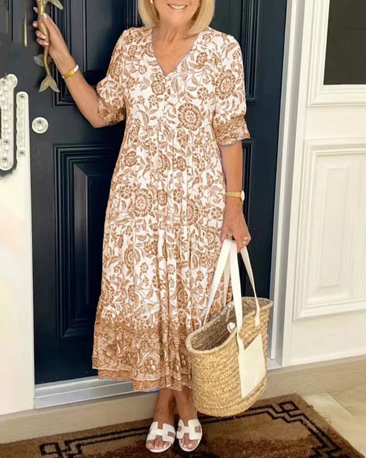 Graceful V-Neck Floral