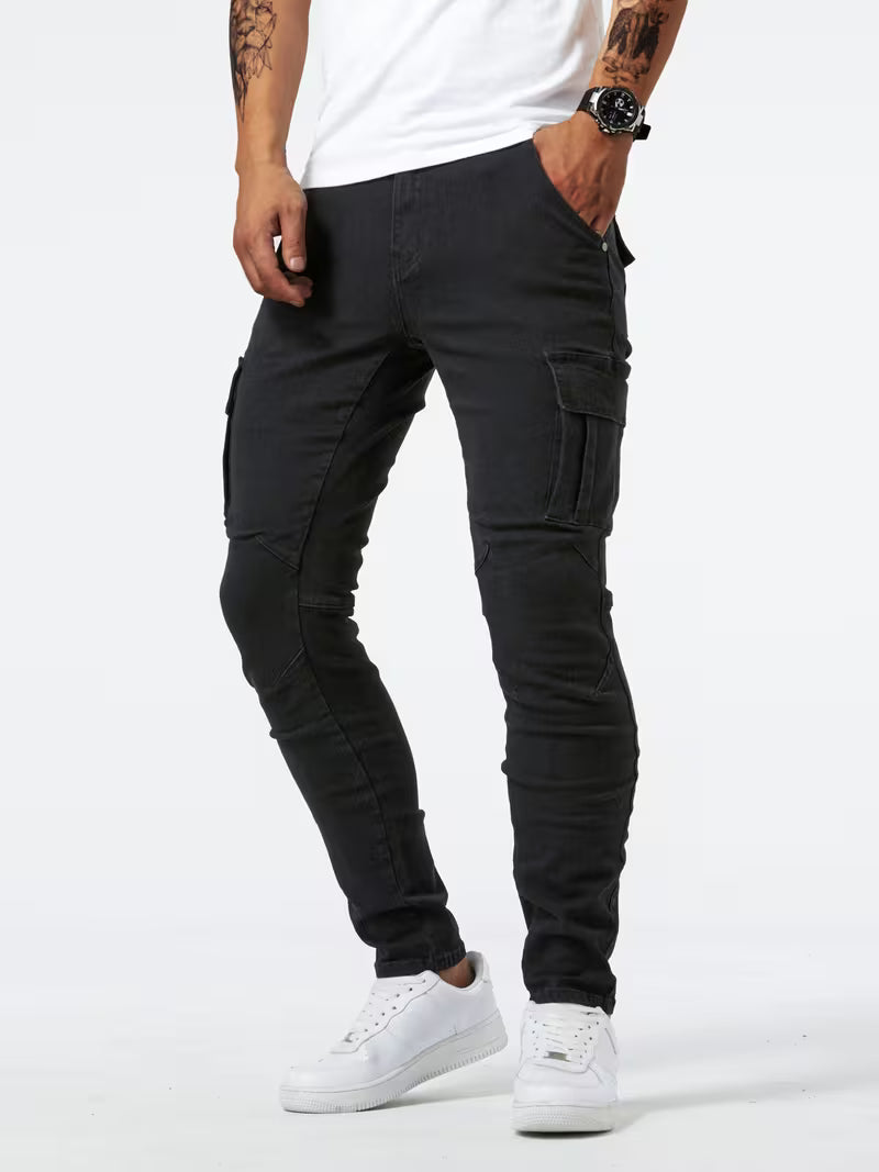 Men's Stretch Denim Cargo Trousers