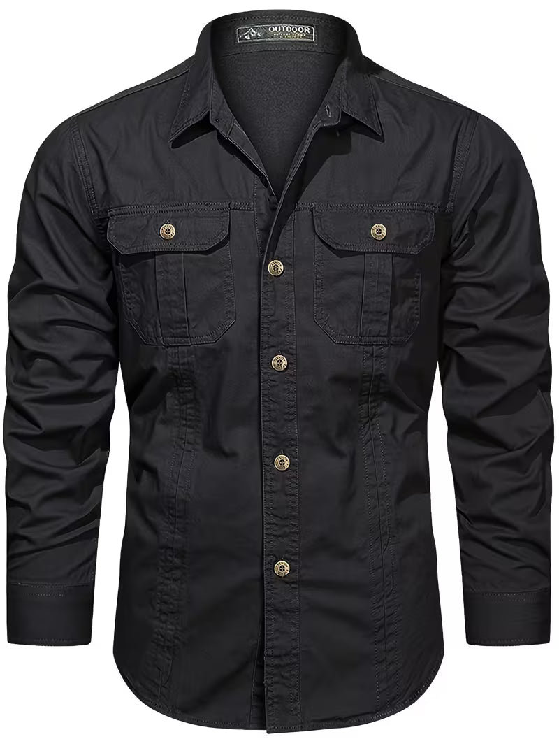 Men's Lightweight Cargo Long Sleeve Shirt