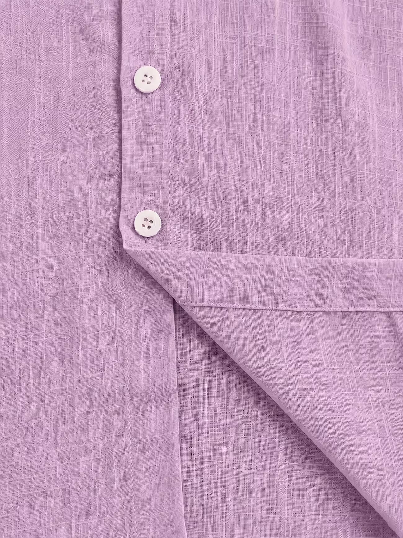 Men's Cotton Stand Collar Button Shirt
