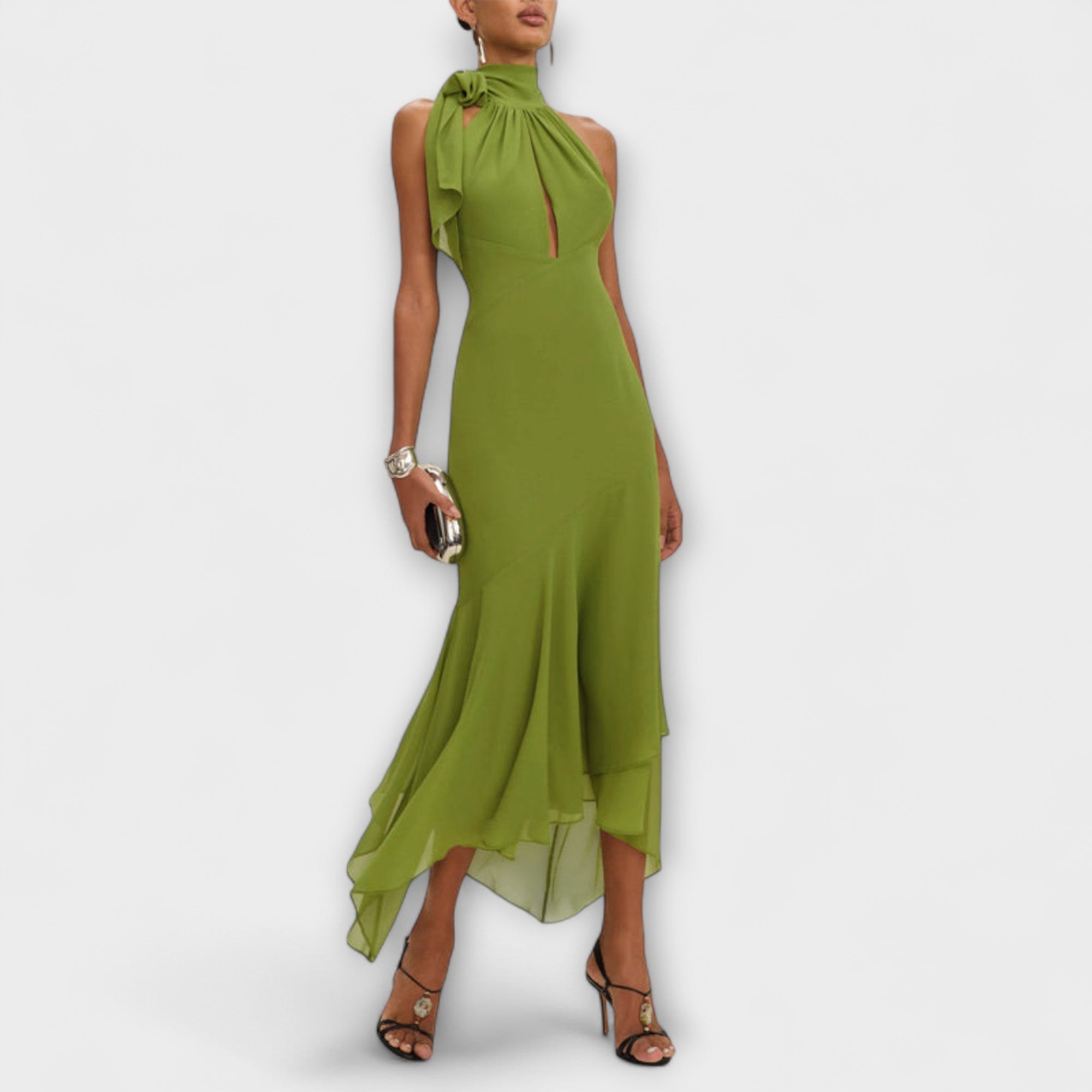 Chic Asymmetrical Maxi Dress