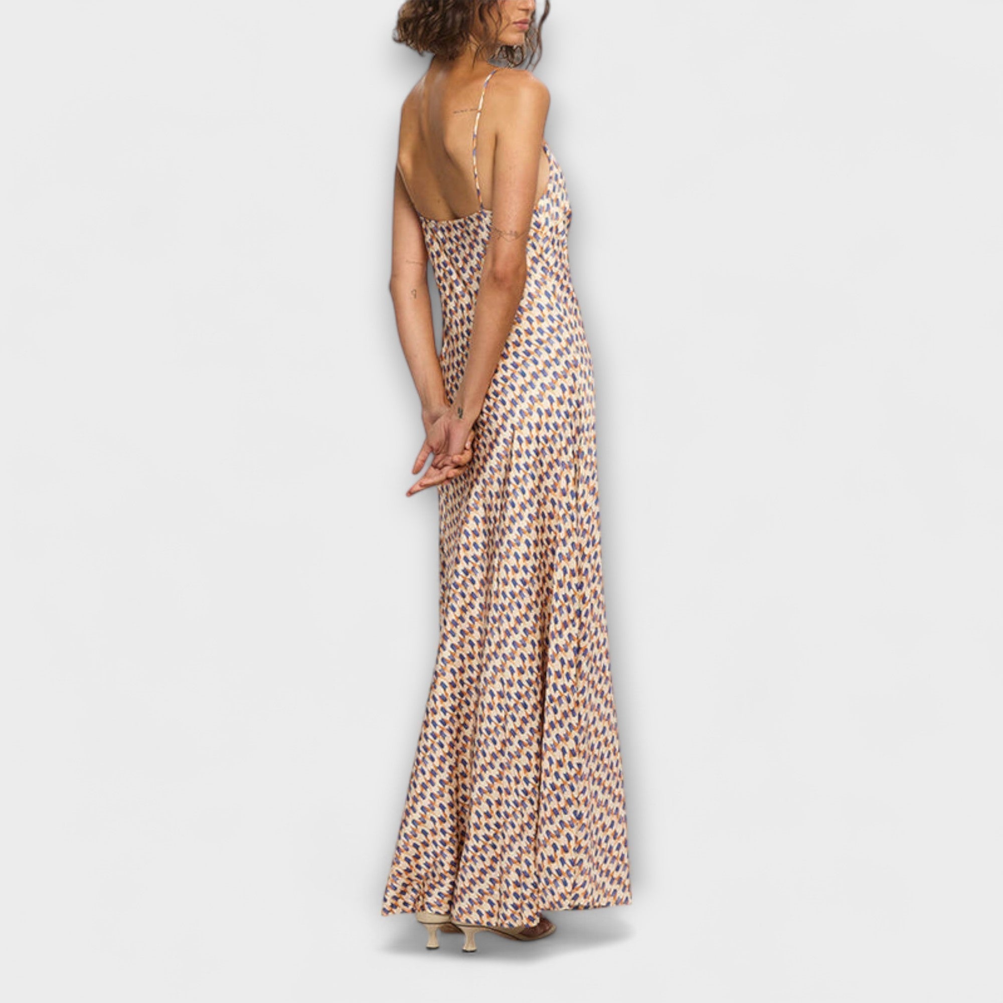 Stylish Geometric Print Maxi Dress