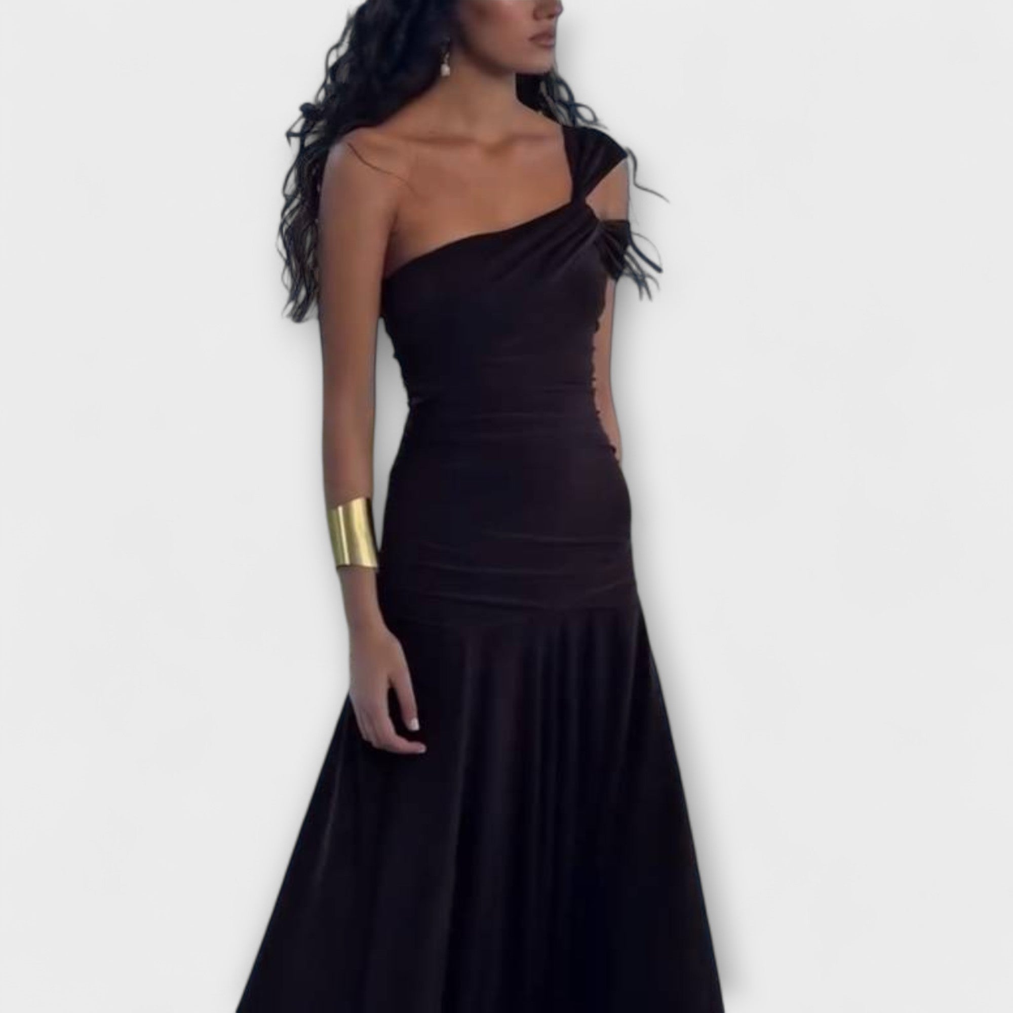 Off-Shoulder Fitted Maxi Dress
