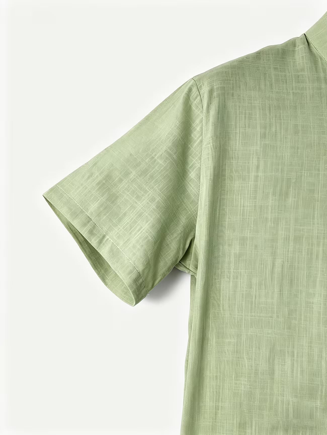 Men's Cotton Stand Collar Button Shirt