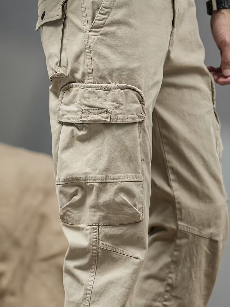 Men's Relaxed Straight-leg Cargo Pants Trousers