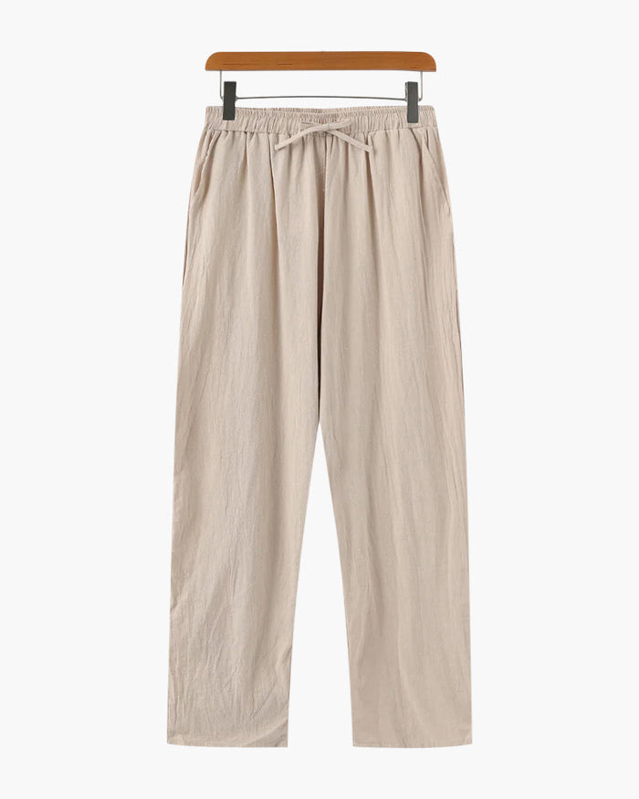 Men's Lightweight Linen Trousers – Breathable, Easy Fit