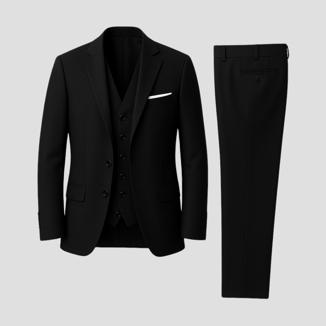 Men's Three Piece Suit – Single Button Blazer, Slim Fit