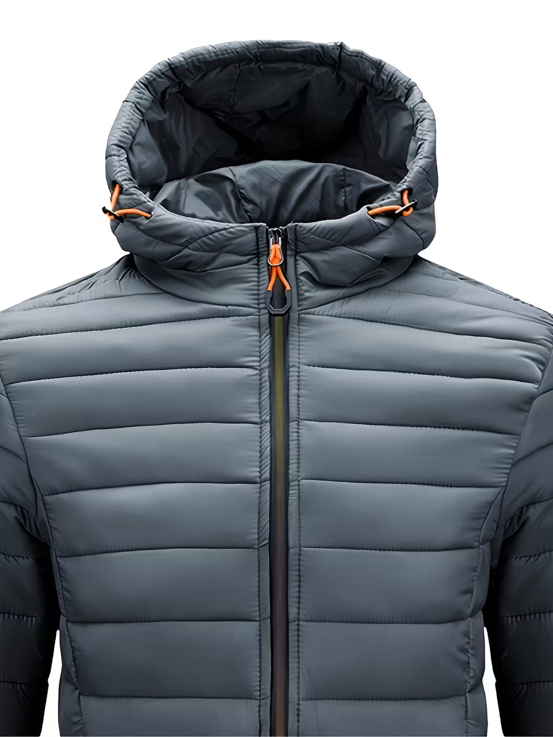 Men's Hooded Quilted Padded Winter Coat Outerwear