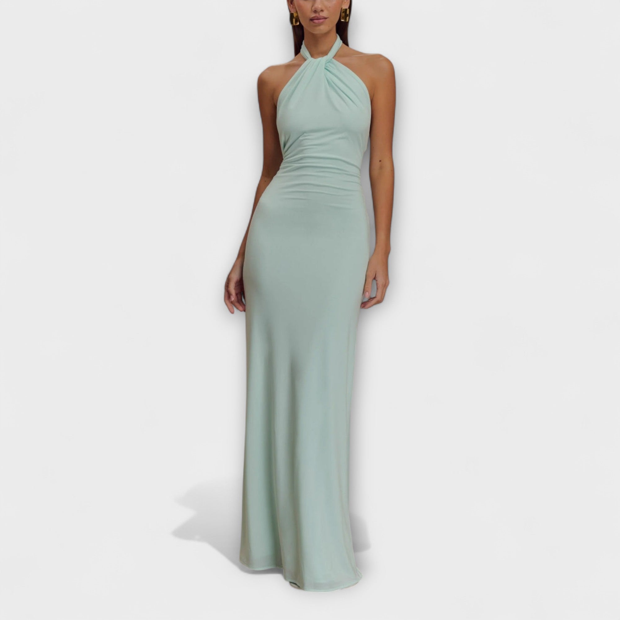 Slinky Halter Maxi Dress
