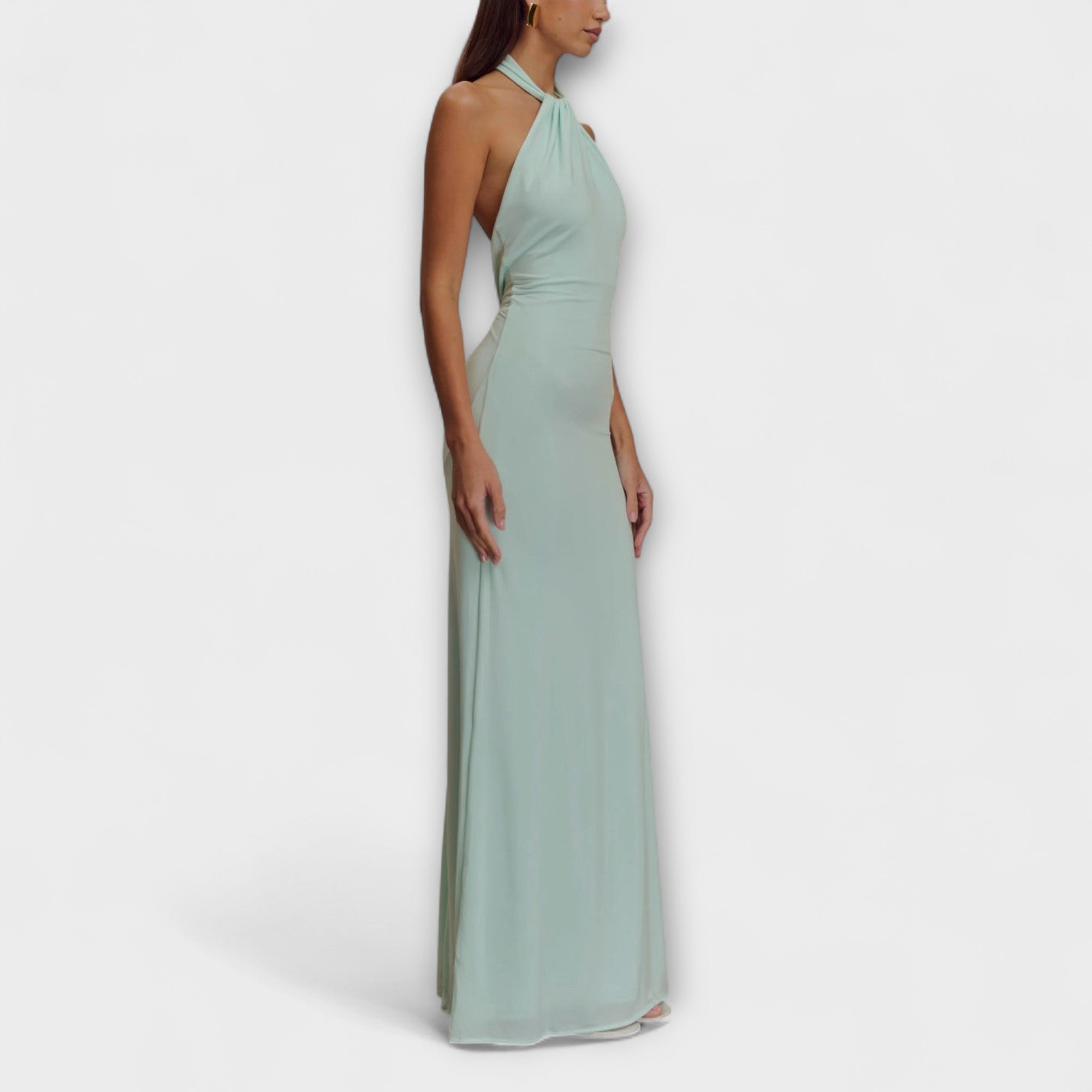 Slinky Halter Maxi Dress