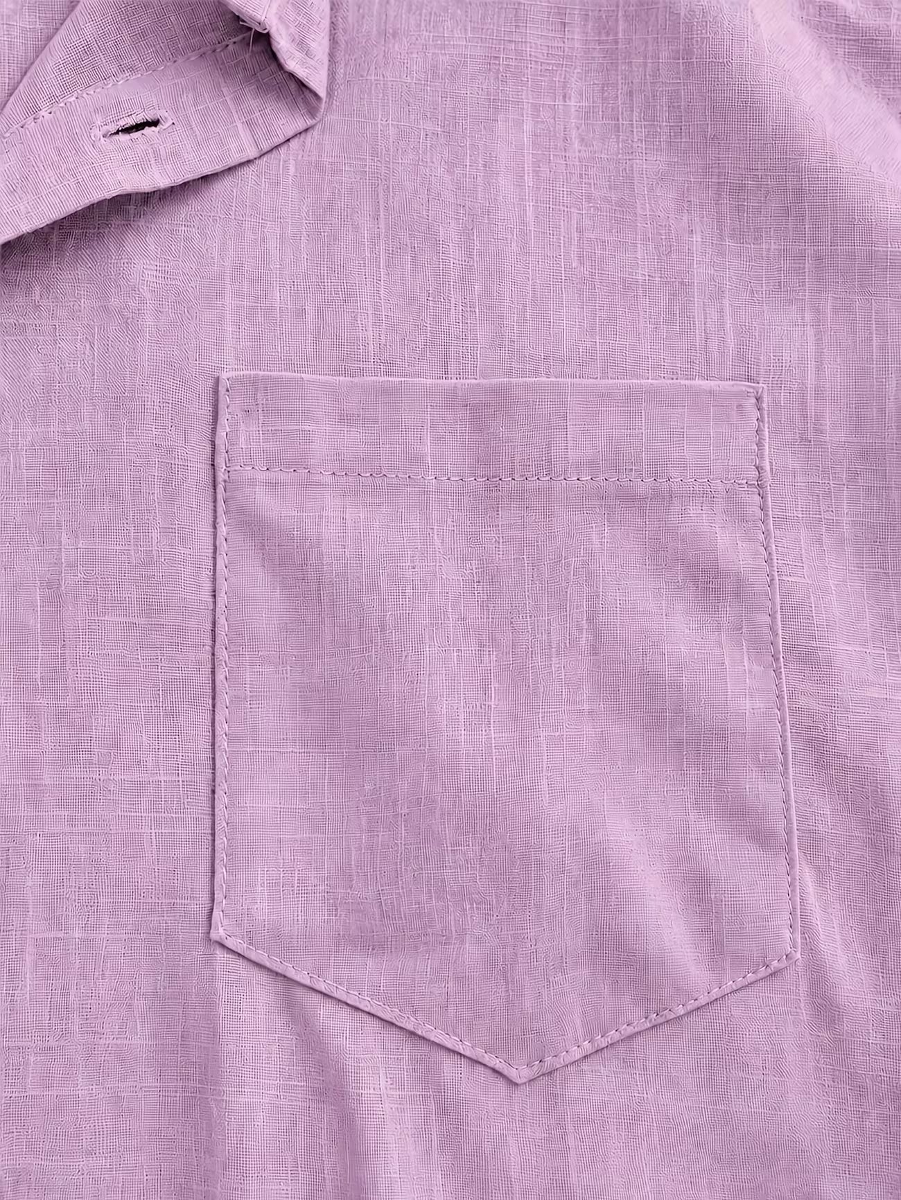 Men's Cotton Stand Collar Button Shirt