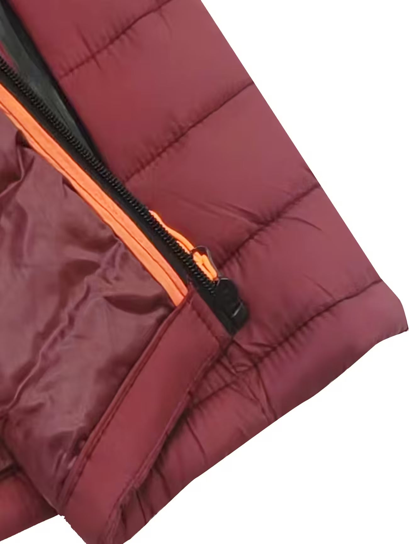 Men's Hooded Quilted Padded Winter Coat Outerwear