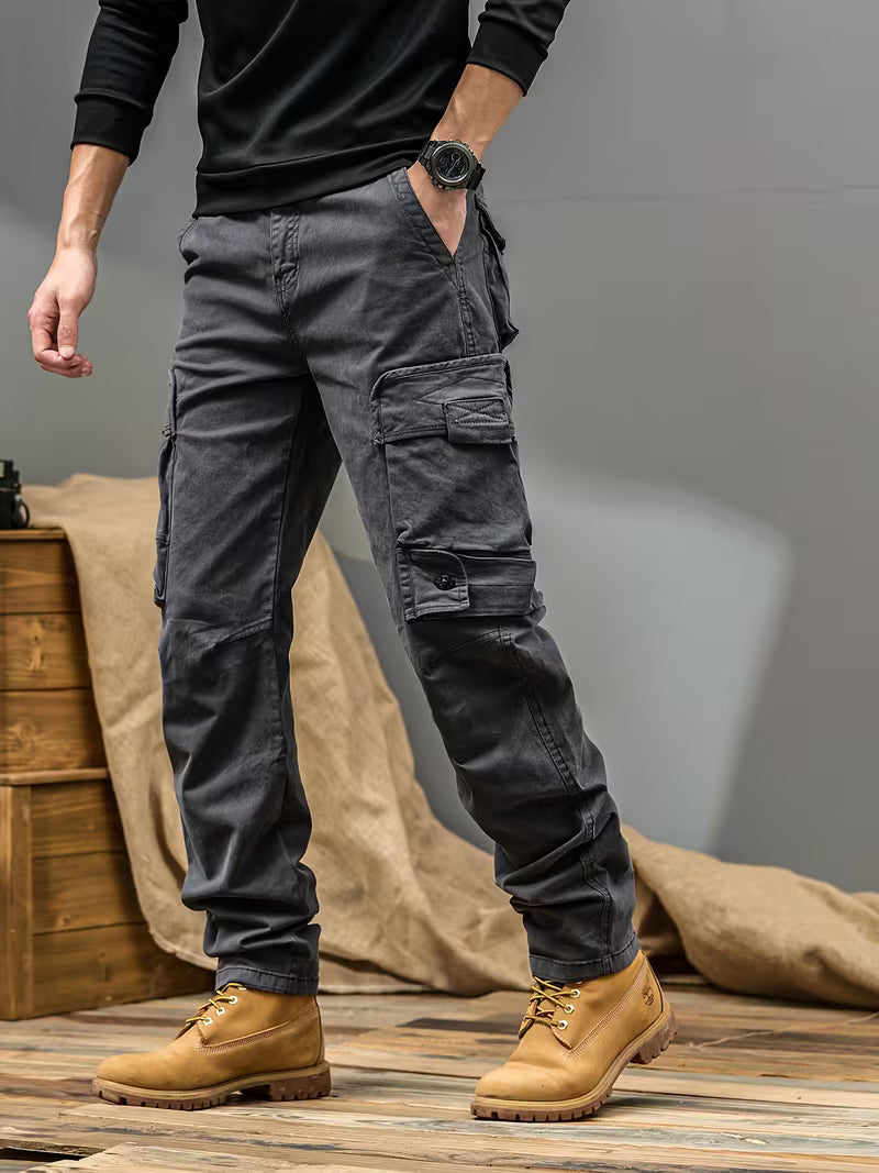 Men's Relaxed Straight-leg Cargo Pants Trousers