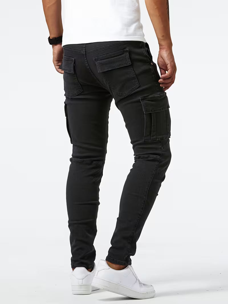Men's Stretch Denim Cargo Trousers
