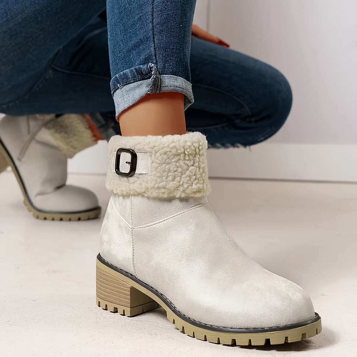 Women’s Black Round-toe Zip Ankle Boots Footwear
