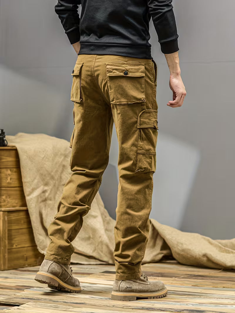 Men's Relaxed Straight-leg Cargo Pants Trousers