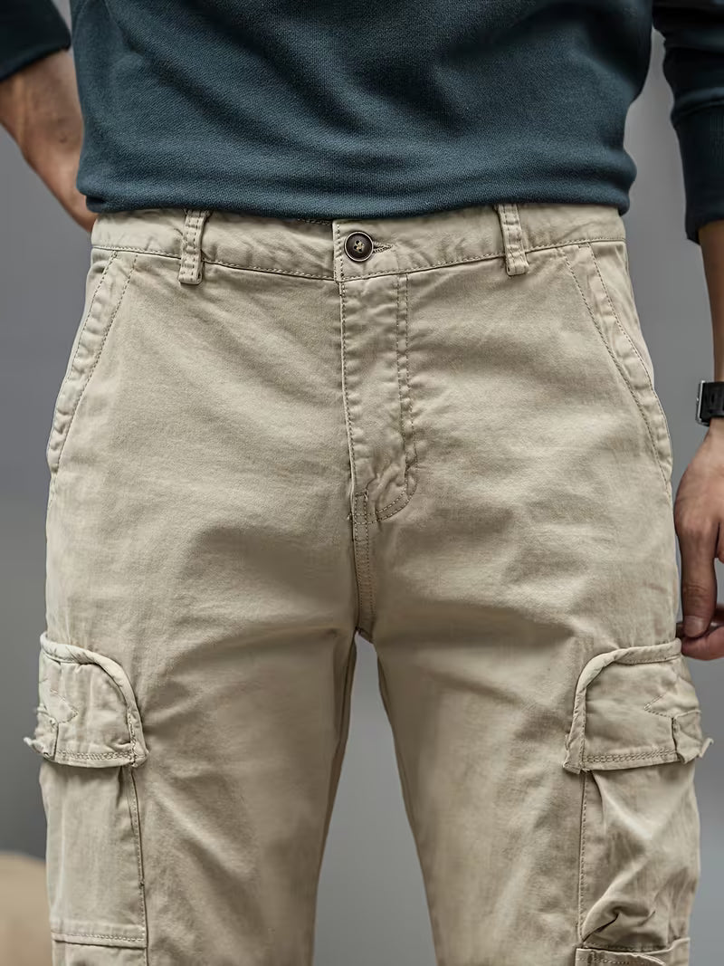Men's Relaxed Straight-leg Cargo Pants Trousers