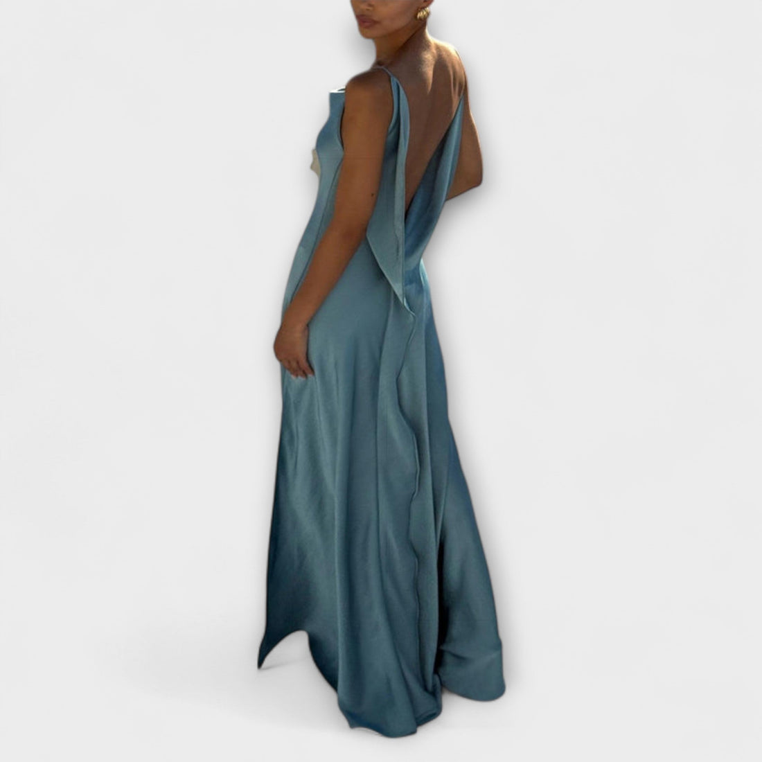 Chic Satin Maxi Dress with High Slit