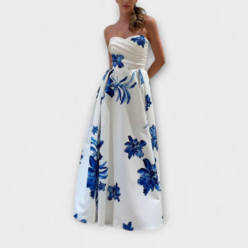 Chic Off-Shoulder Floral Maxi Dress