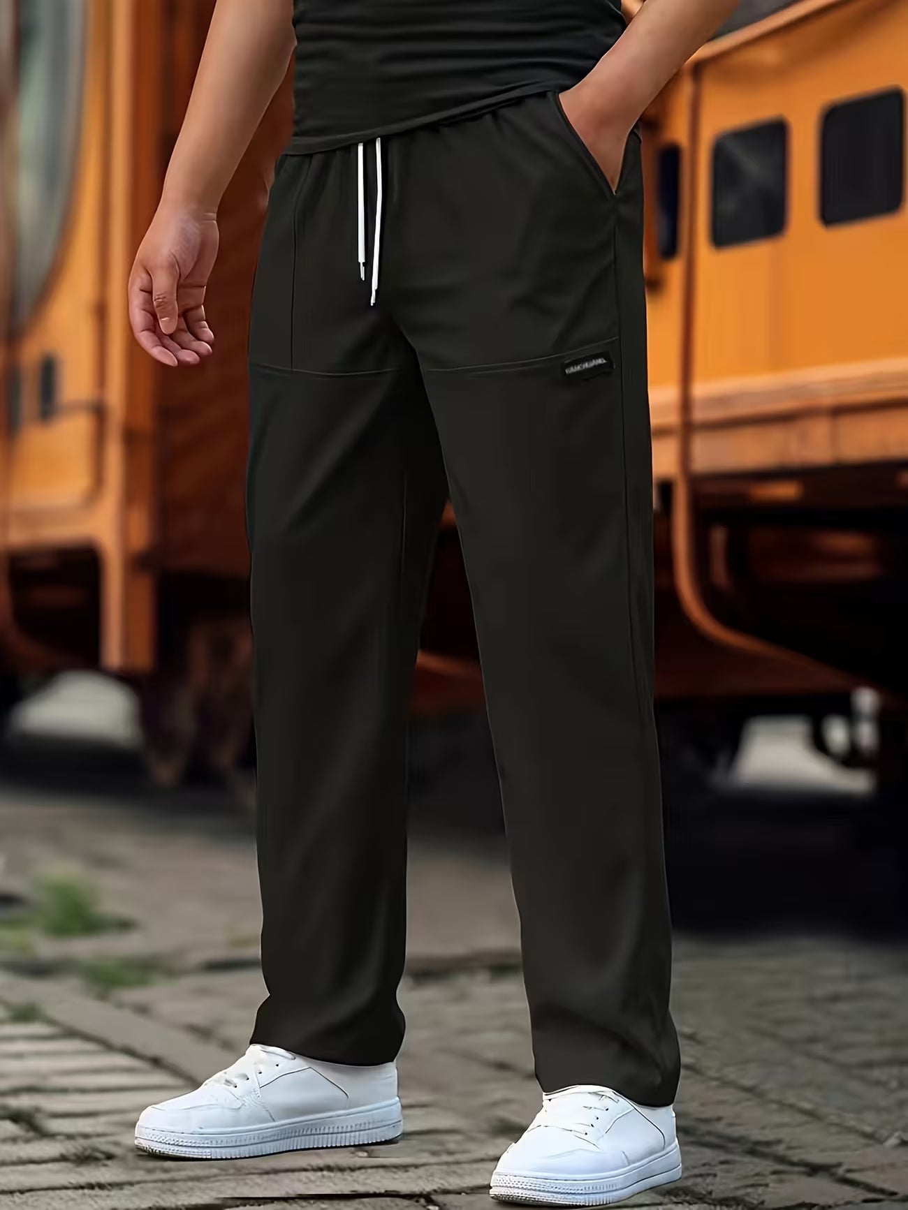 Men's Straight-leg Lightweight Casual Trousers