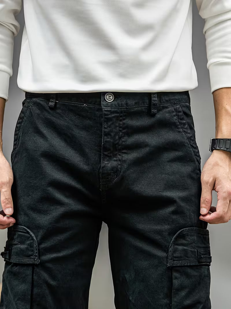 Men's Relaxed Straight-leg Cargo Pants Trousers