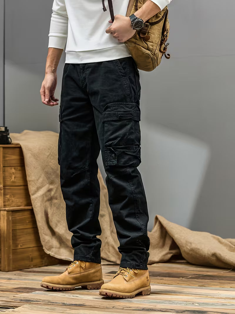 Men's Relaxed Straight-leg Cargo Pants Trousers