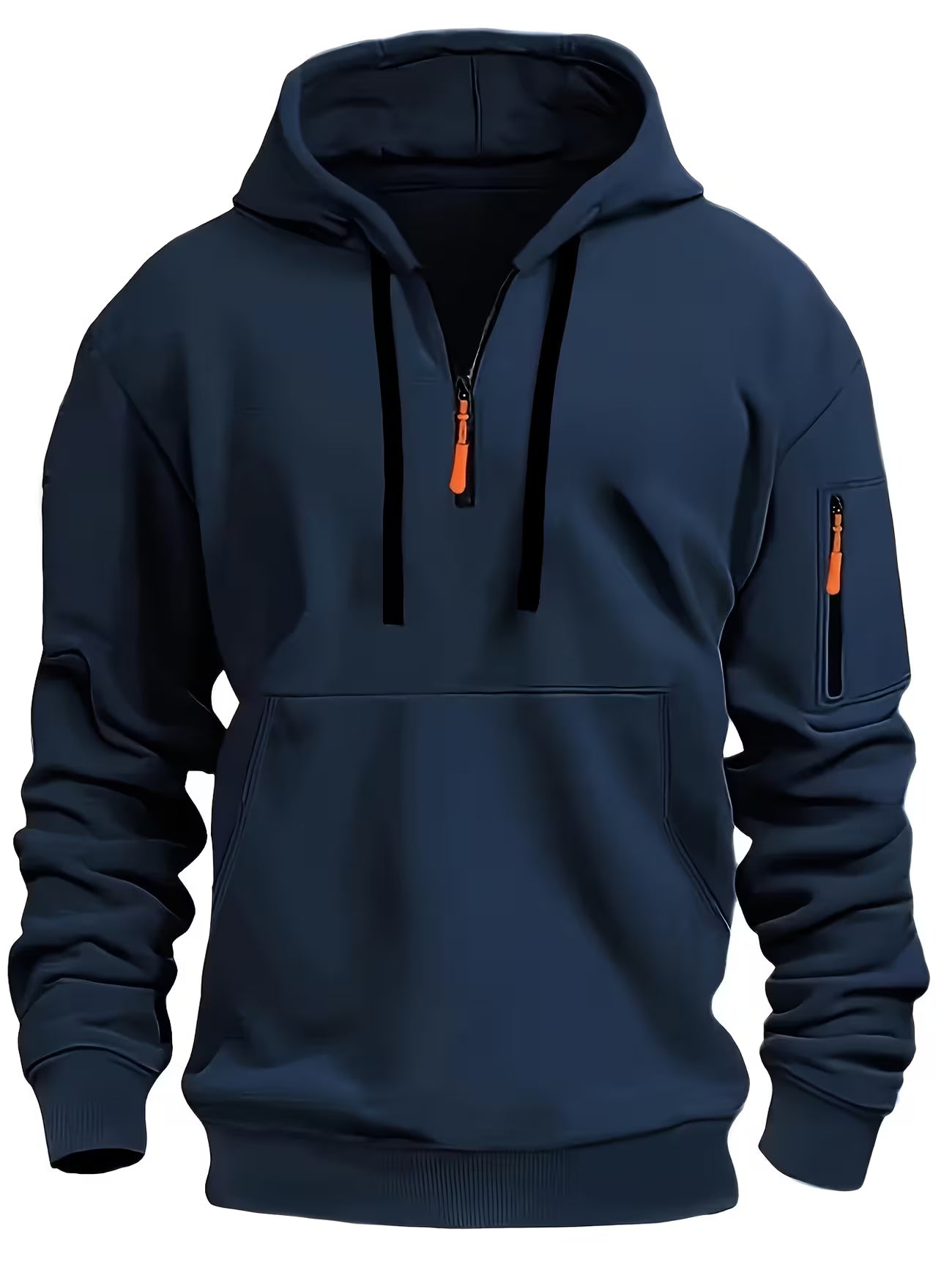Men's European Style Zip Front Casual Sweatshirt