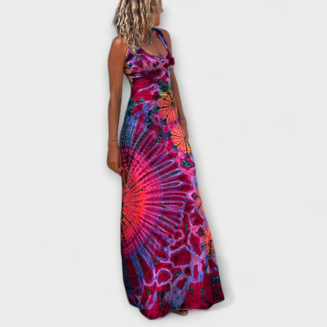 La Bamba Tie-Dye Print Maxi Dress