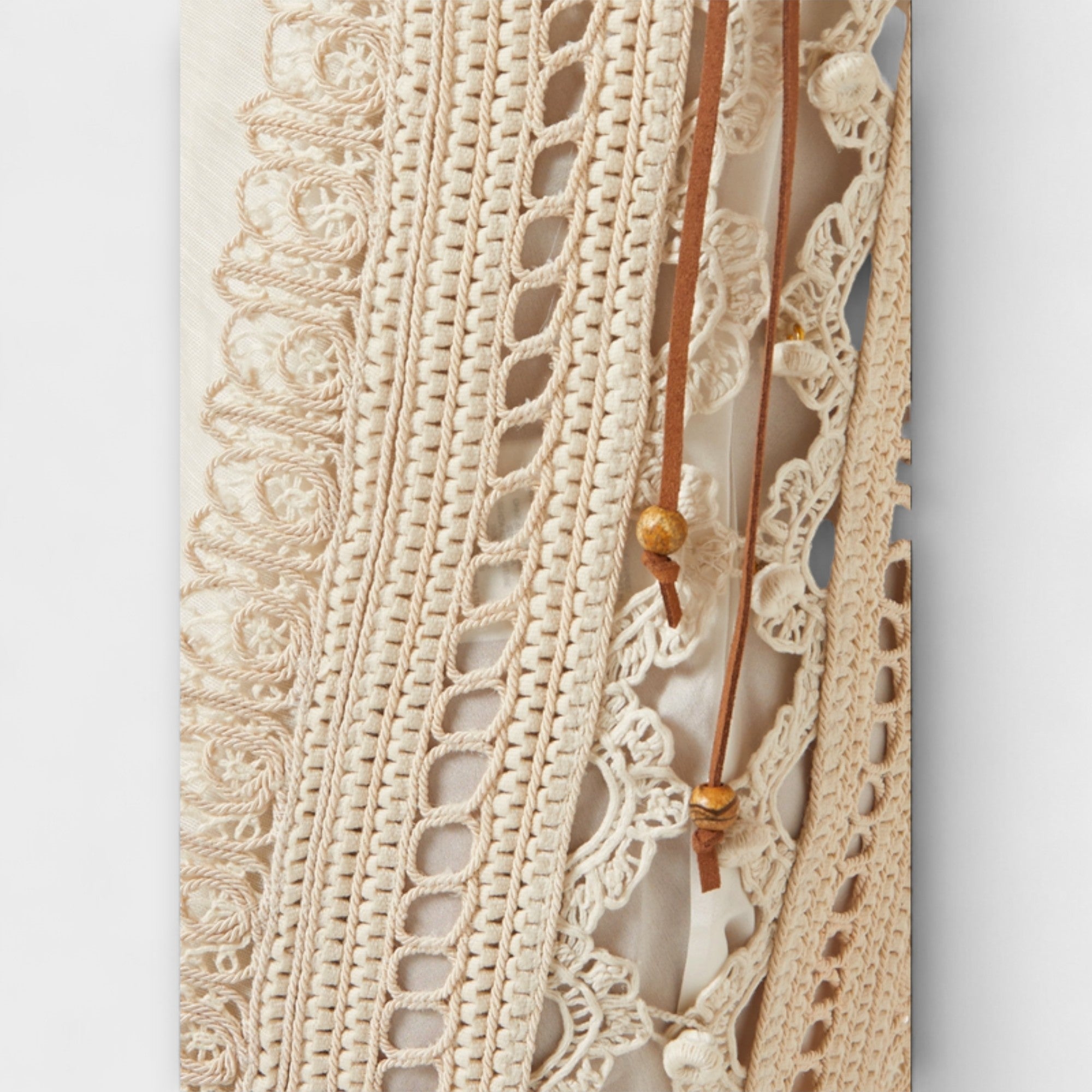 Woven Hollow Organza Maxi Dress